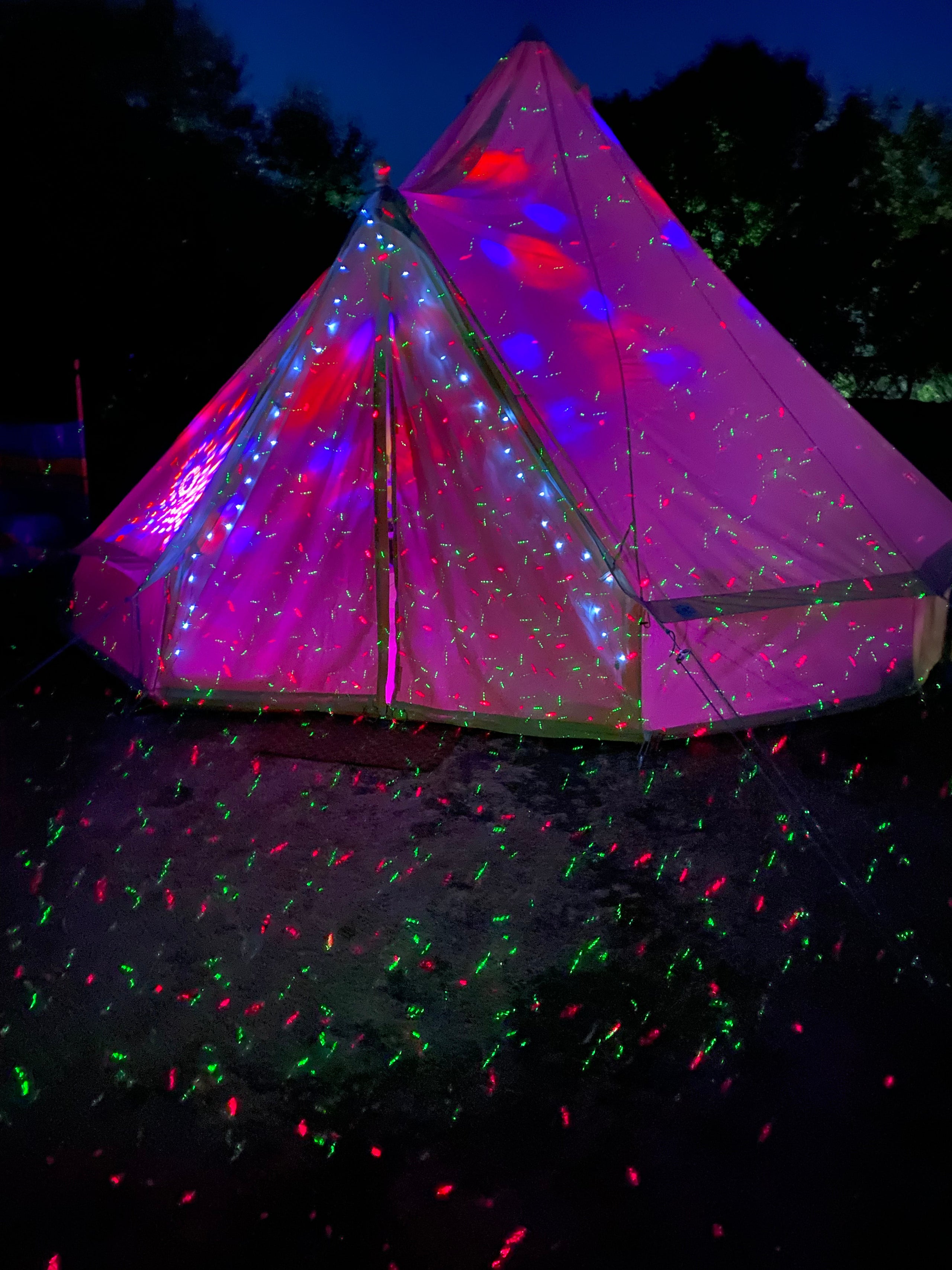 Rainbow bell tent top