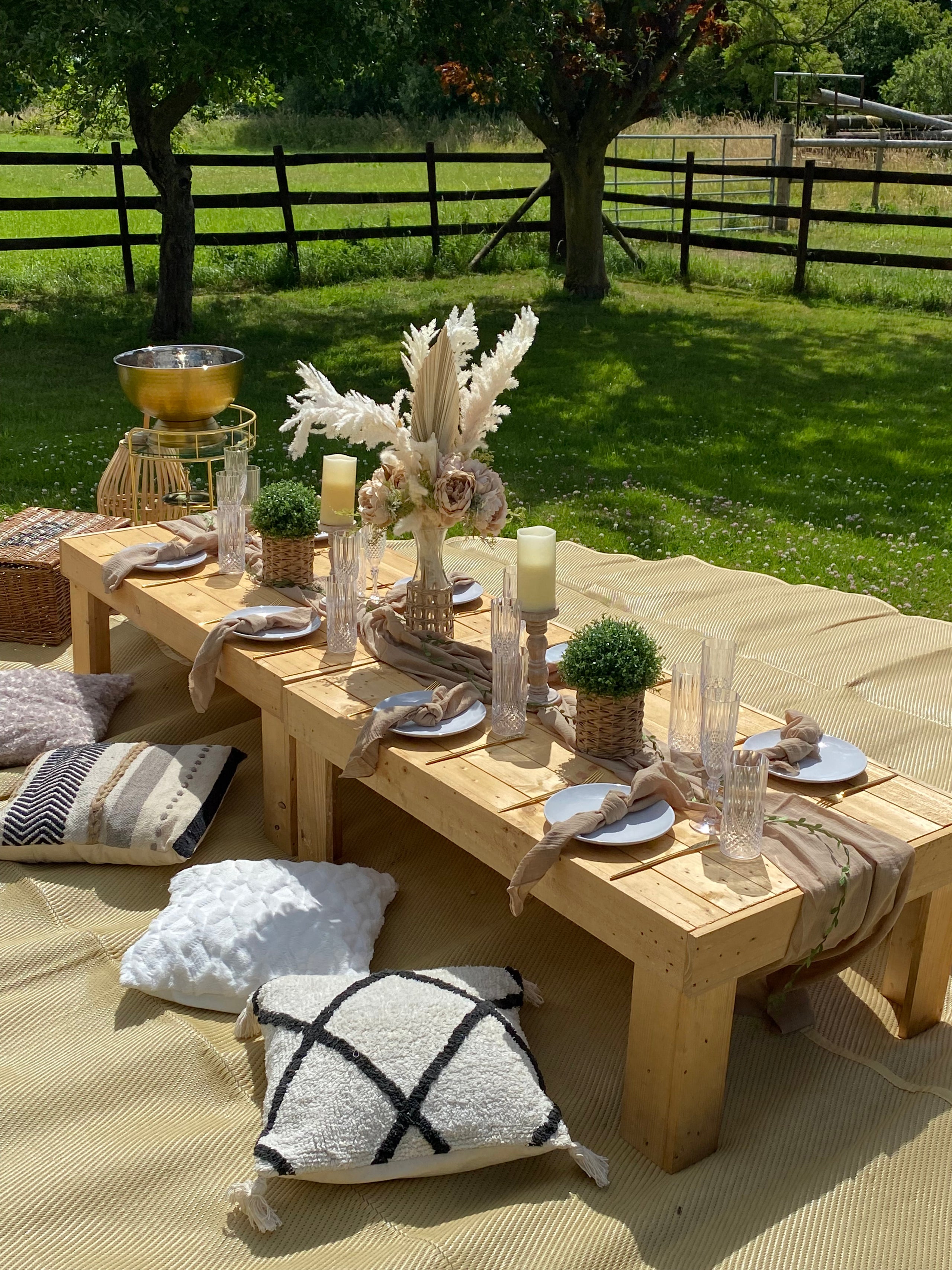 Picnic Tables Tablescapes hire only It s Your Parties Events